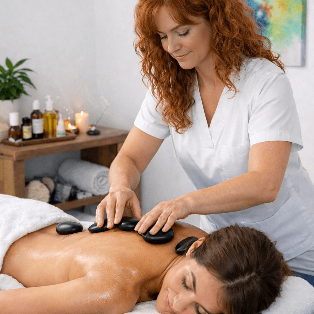 Masaje con piedras calientes en Castellón